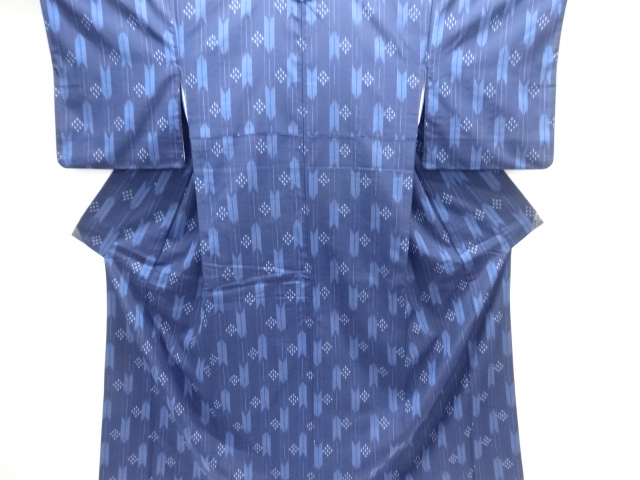 JAPANESE KIMONO / TSUMUGI / WOVEN KASURI & ARROW